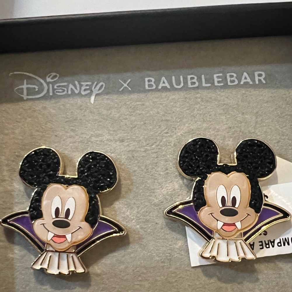 Vampire mickey stud earrings BNIB